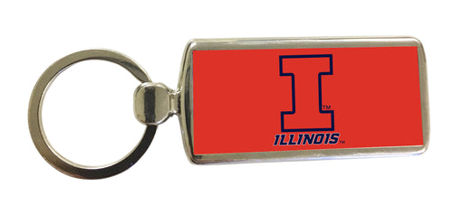 Illinois Fighting Illini Metal Keychain