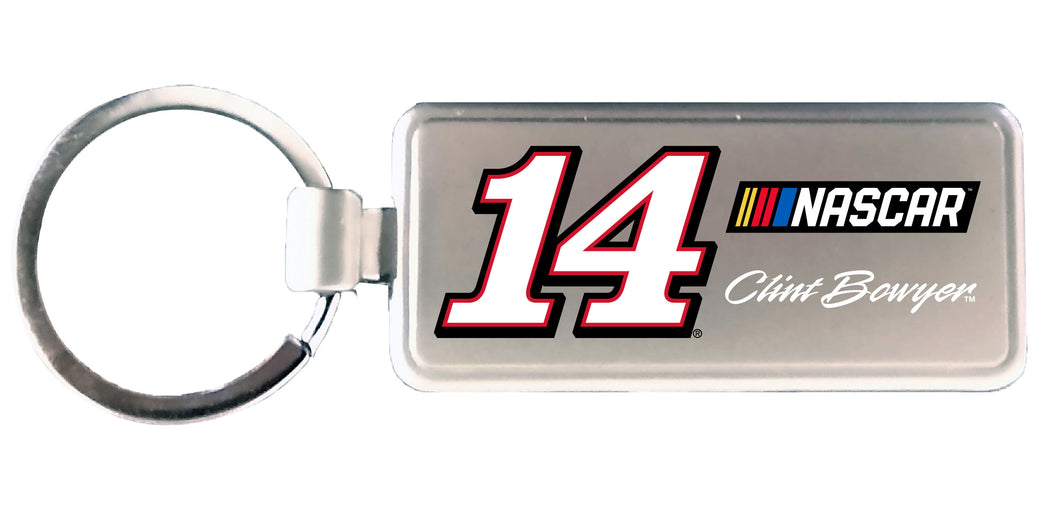 R and R Imports CB Clint Bowyer #14 NASCAR Metal Keychain