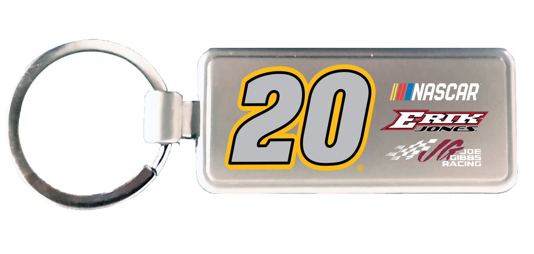 R and R Imports Erik Jones #20 NASCAR Metal Keychain
