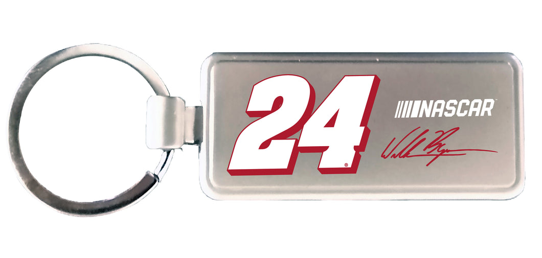 R and R Imports WB William Byron #24 NASCAR Metal Keychain