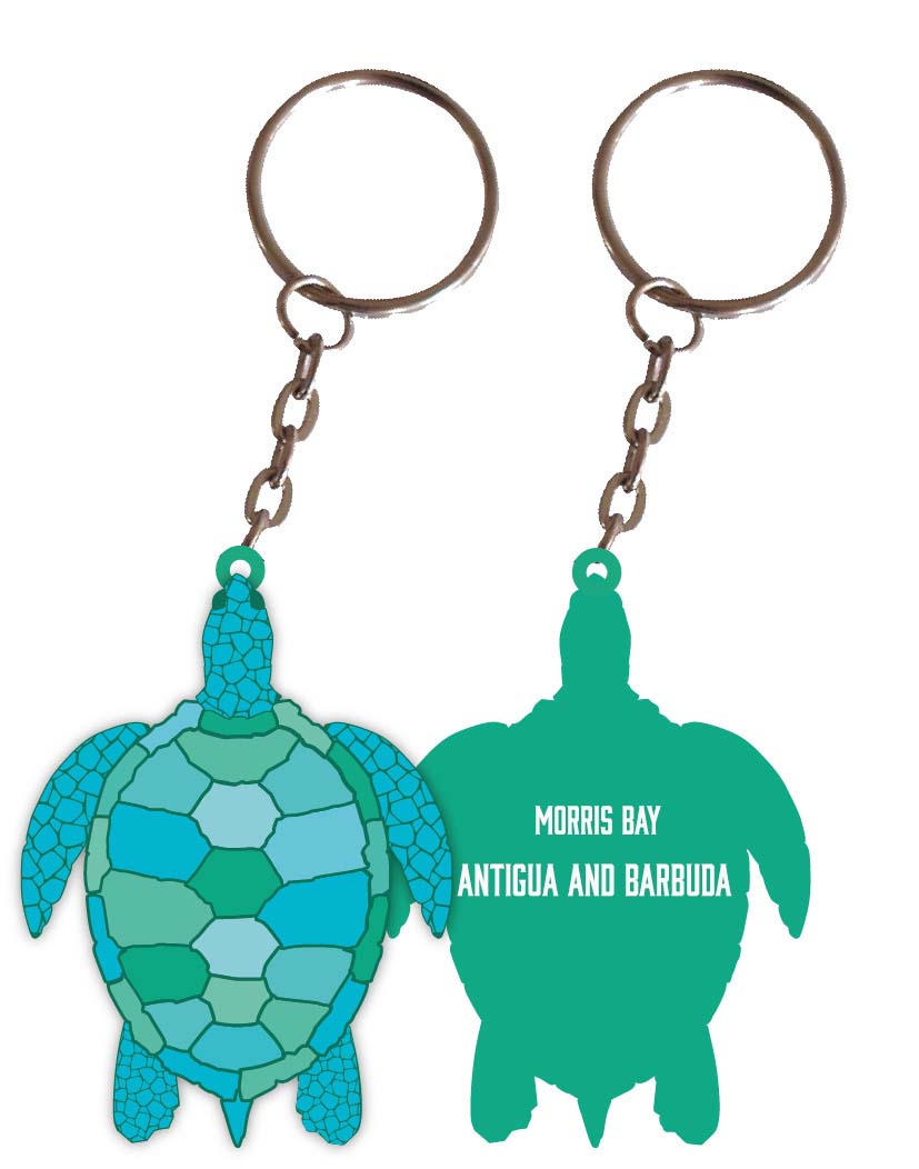 Morris Bay Antigua And Barbuda Turtle Metal Keychain