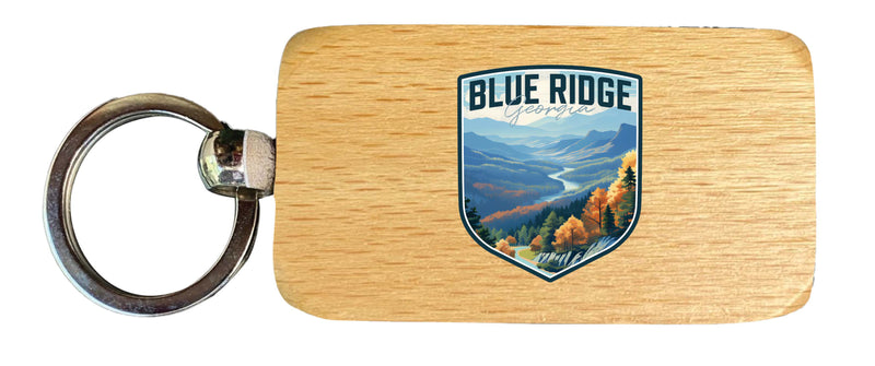 Blue Ridge Georgia Design A Souvenir 2.5x1-Inch Souvenir Wooden Keychain