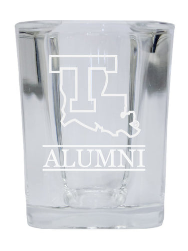 NCAA Louisiana Tech Bulldogs Alumni 2oz Laser Etched Square Shot Glass 