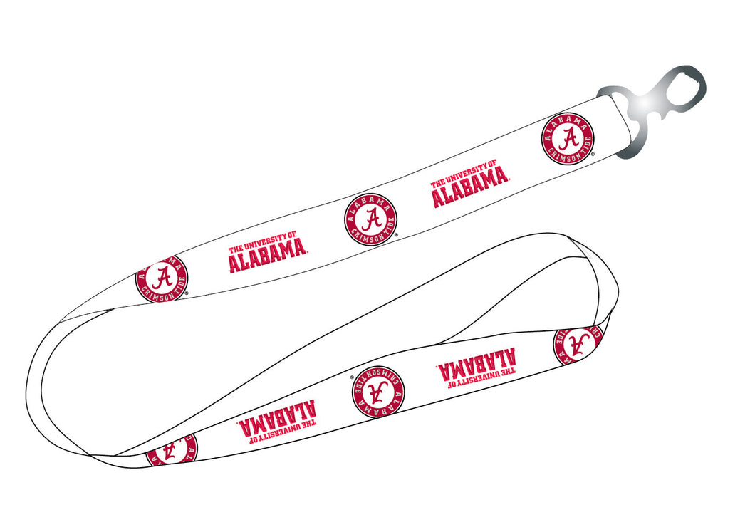 Ultimate Sports Fan Lanyard -  Alabama Crimson Tide Spirit, Durable Polyester, Quick-Release Buckle & Heavy-Duty Clasp