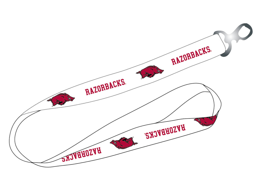Ultimate Sports Fan Lanyard -  Arkansas Razorbacks Spirit, Durable Polyester, Quick-Release Buckle & Heavy-Duty Clasp