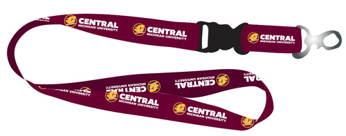 Ultimate Sports Fan Lanyard -  Central Michigan University Spirit, Durable Polyester, Quick-Release Buckle & Heavy-Duty Clasp