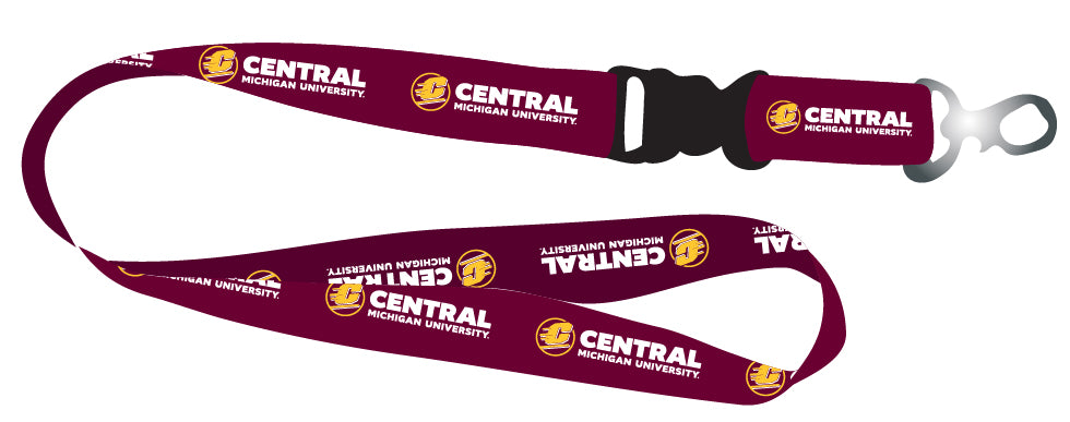 Ultimate Sports Fan Lanyard -  Central Michigan University Spirit, Durable Polyester, Quick-Release Buckle & Heavy-Duty Clasp