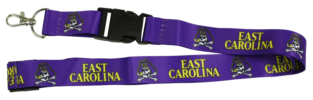Ultimate Sports Fan Lanyard -  East Carolina Pirates Spirit, Durable Polyester, Quick-Release Buckle & Heavy-Duty Clasp