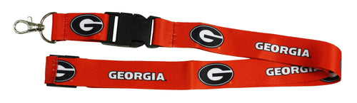 Ultimate Sports Fan Lanyard -  Georgia Bulldogs Spirit, Durable Polyester, Quick-Release Buckle & Heavy-Duty Clasp