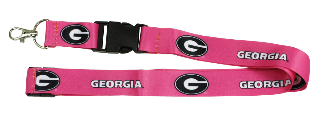 Ultimate Sports Fan Lanyard -  Georgia Bulldogs Spirit, Durable Polyester, Quick-Release Buckle & Heavy-Duty Clasp