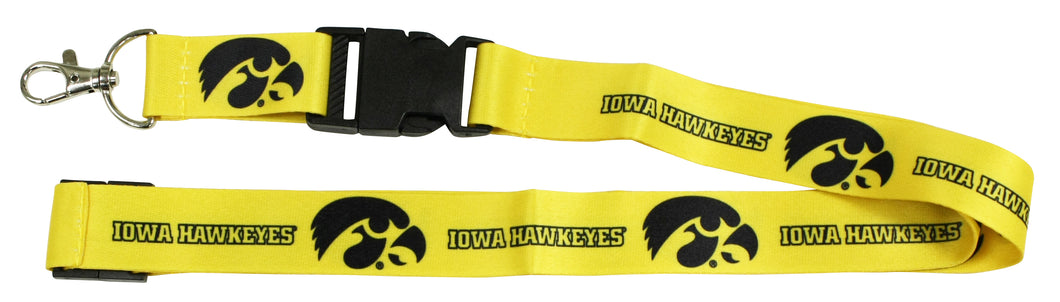 Ultimate Sports Fan Lanyard -  Iowa Hawkeyes Spirit, Durable Polyester, Quick-Release Buckle & Heavy-Duty Clasp