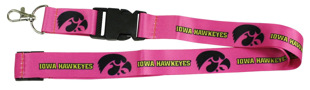 Ultimate Sports Fan Lanyard -  Iowa Hawkeyes Spirit, Durable Polyester, Quick-Release Buckle & Heavy-Duty Clasp