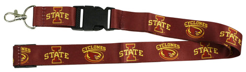 Ultimate Sports Fan Lanyard -  Iowa State Cyclones Spirit, Durable Polyester, Quick-Release Buckle & Heavy-Duty Clasp