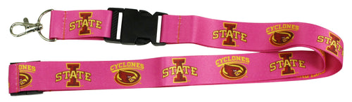 Ultimate Sports Fan Lanyard -  Iowa State Cyclones Spirit, Durable Polyester, Quick-Release Buckle & Heavy-Duty Clasp