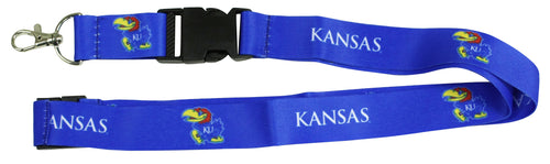 Ultimate Sports Fan Lanyard -  Kansas Jayhawks Spirit, Durable Polyester, Quick-Release Buckle & Heavy-Duty Clasp