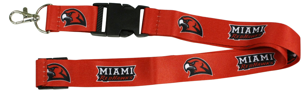 Ultimate Sports Fan Lanyard -  Miami University of Ohio Spirit, Durable Polyester, Quick-Release Buckle & Heavy-Duty Clasp