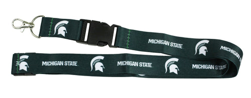 Ultimate Sports Fan Lanyard -  Michigan State Spartans Spirit, Durable Polyester, Quick-Release Buckle & Heavy-Duty Clasp