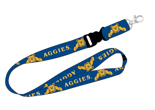 Ultimate Sports Fan Lanyard -  North Carolina A&T State Aggies Spirit, Durable Polyester, Quick-Release Buckle & Heavy-Duty Clasp