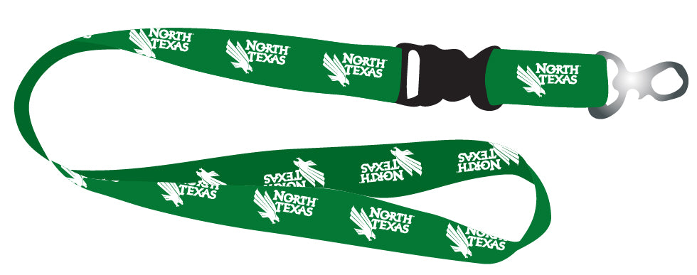 Ultimate Sports Fan Lanyard -  North Texas Spirit, Durable Polyester, Quick-Release Buckle & Heavy-Duty Clasp