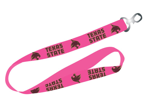 Ultimate Sports Fan Lanyard -  Texas State Bobcats Spirit, Durable Polyester, Quick-Release Buckle & Heavy-Duty Clasp