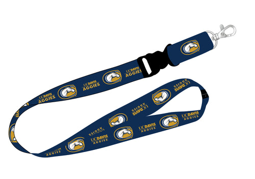 Ultimate Sports Fan Lanyard -  UC Davis Aggies Spirit, Durable Polyester, Quick-Release Buckle & Heavy-Duty Clasp