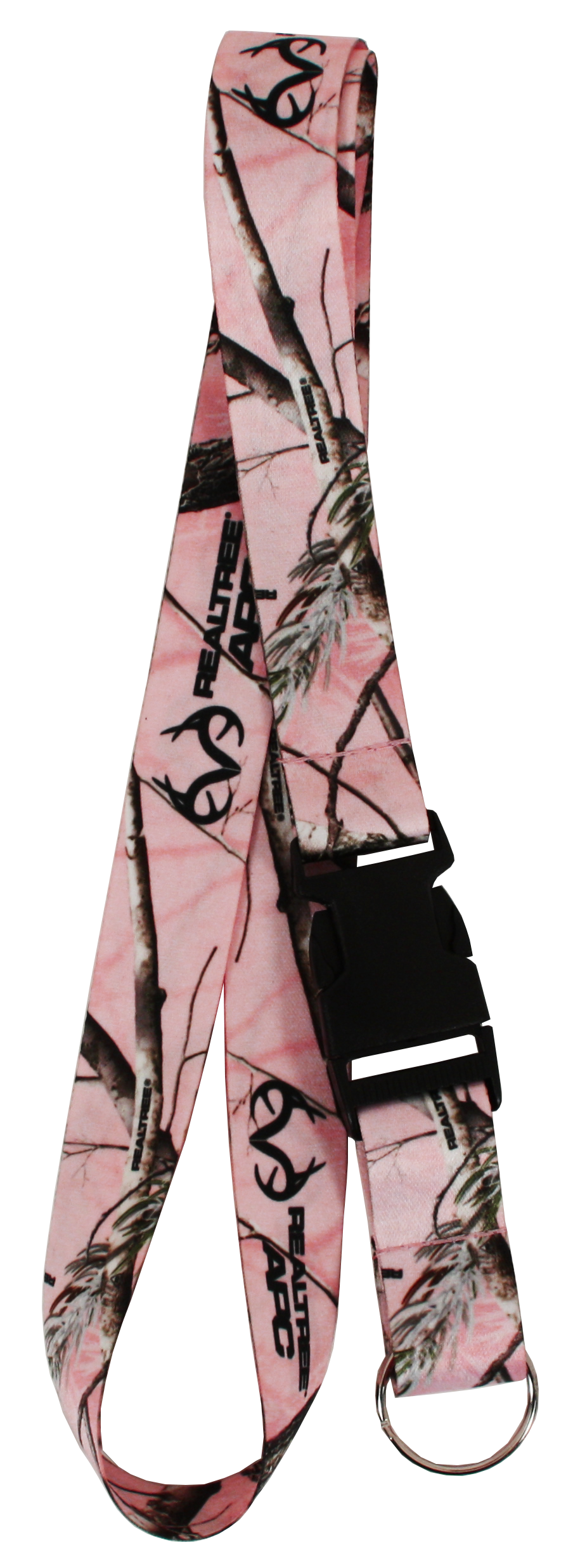 RealTree APC Pink Camo Pattern Hunting Lanyard Keychain with Clasp