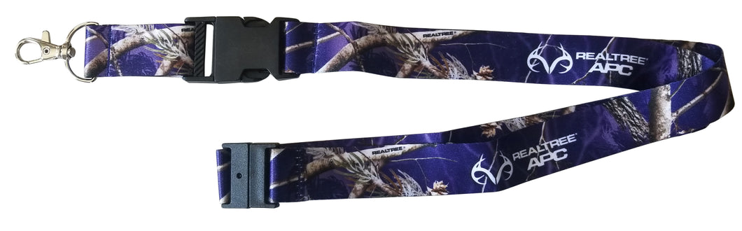 RealTree APC Blue Navy Camo Pattern Hunting Lanyard Keychain with Clasp