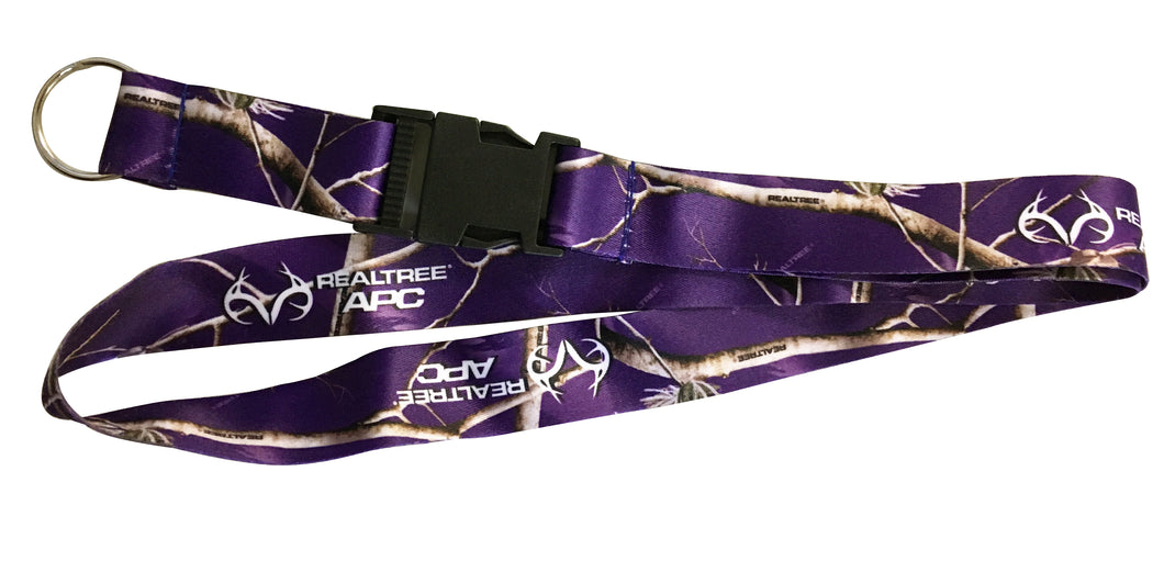 RealTree APC Purple Camo Pattern Hunting Lanyard Keychain with Clasp