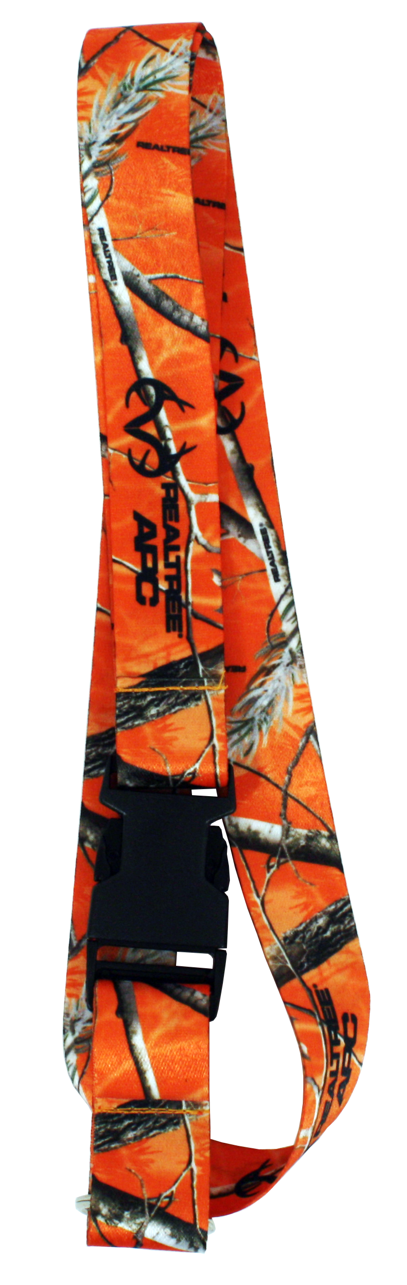 RealTree APC Orange Camo Pattern Breakaway Lanyard Keychain with Detachable Clasp