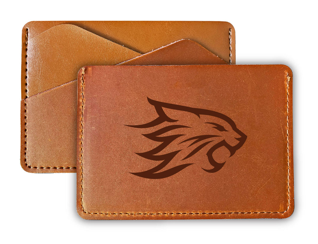Elegant California State University, Chico Leather Card Holder Wallet - Slim Profile, Engraved Design