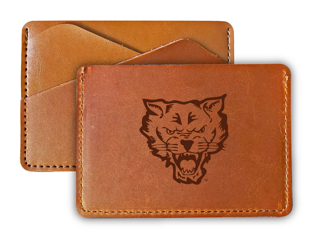 Elegant Fort Valley State University Leather Card Holder Wallet - Slim Profile, Engraved Design