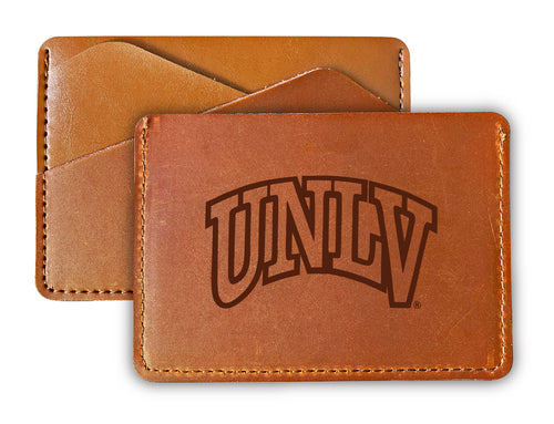 Elegant UNLV Rebels Leather Card Holder Wallet - Slim Profile, Engraved Design