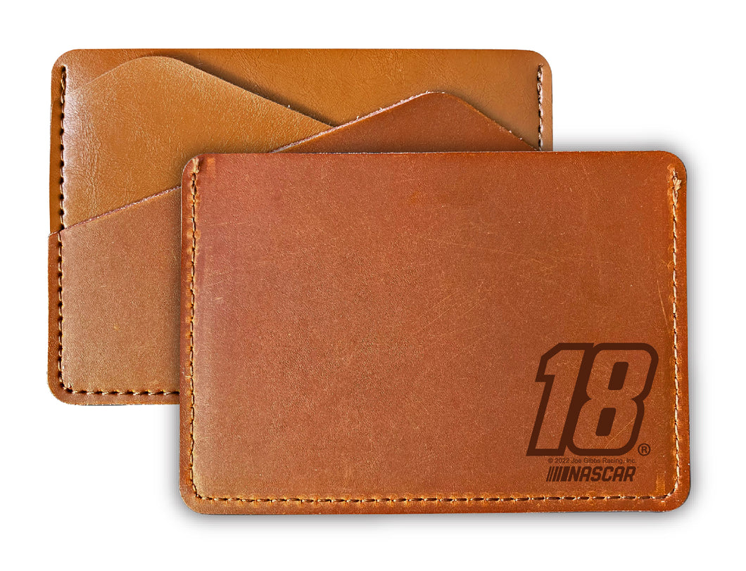 Nascar #18 Kyle Busch Leather Wallet Card Holder New For 2022