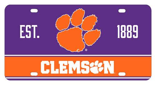 NCAA Clemson Tigers Metal License Plate - Lightweight, Sturdy & Versatile