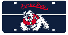 Load image into Gallery viewer, Fresno State Bulldogs Metal License Plate Car Tag
