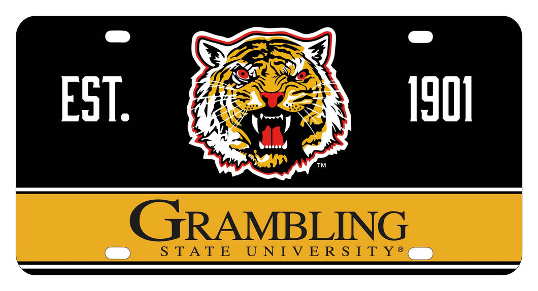 NCAA Grambling State Tigers Metal License Plate - Lightweight, Sturdy & Versatile