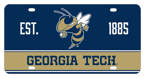 NCAA Georgia Tech Yellow Jackets Metal License Plate - Lightweight, Sturdy & Versatile