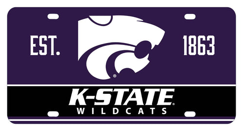 NCAA Kansas State Wildcats Metal License Plate - Lightweight, Sturdy & Versatile