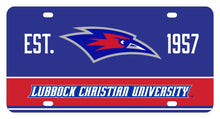 Load image into Gallery viewer, NCAA Lubbock Christian University Chaparral Metal License Plate - Lightweight, Sturdy &amp; Versatile
