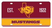 Load image into Gallery viewer, NCAA Midwestern State University Mustangs Metal License Plate - Lightweight, Sturdy &amp; Versatile

