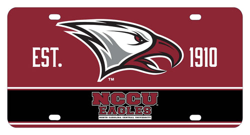 NCAA North Carolina Central Eagles Metal License Plate - Lightweight, Sturdy & Versatile