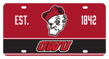 Load image into Gallery viewer, NCAA Ohio Wesleyan University Metal License Plate - Lightweight, Sturdy &amp; Versatile
