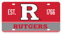 Load image into Gallery viewer, NCAA Rutgers Scarlet Knights Metal License Plate - Lightweight, Sturdy &amp; Versatile
