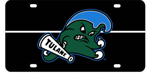 NCAA Tulane University Green Wave Metal License Plate - Lightweight, Sturdy & Versatile