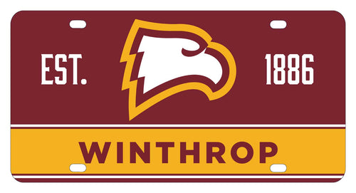 NCAA Winthrop University Metal License Plate - Lightweight, Sturdy & Versatile