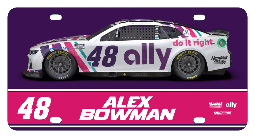 #48 Alex Bowman Officially Licensed NASCAR License Plate