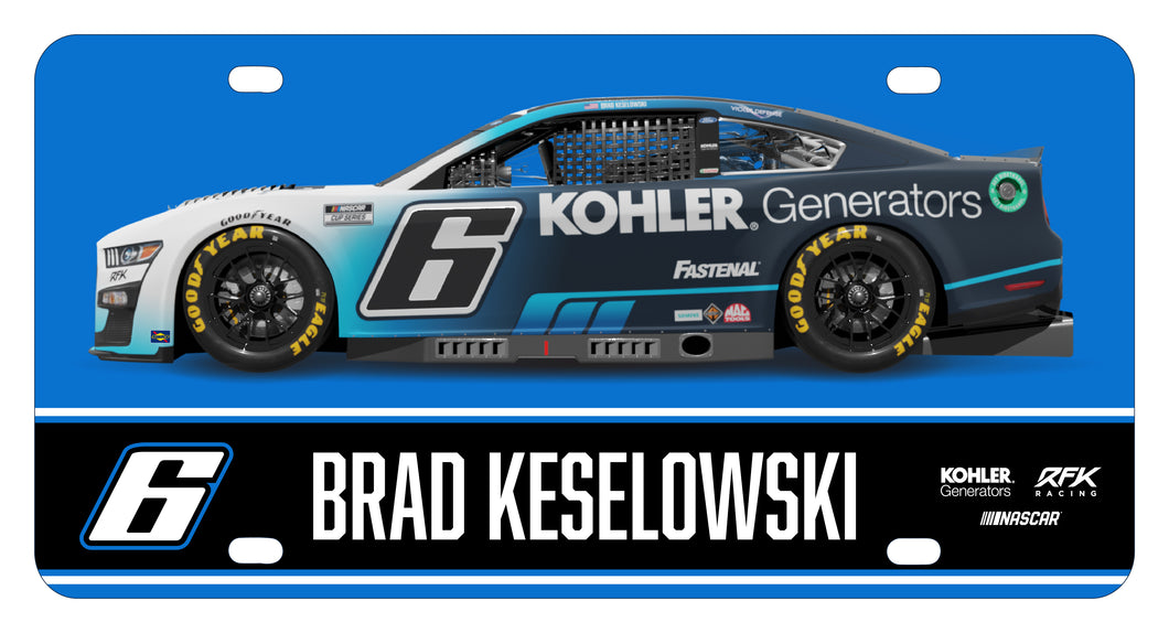 #6 Brad Keselowski Officially Licensed NASCAR License Plate