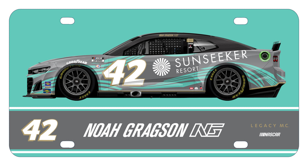 #42 Noah Gragson NASCAR Metal License Plate