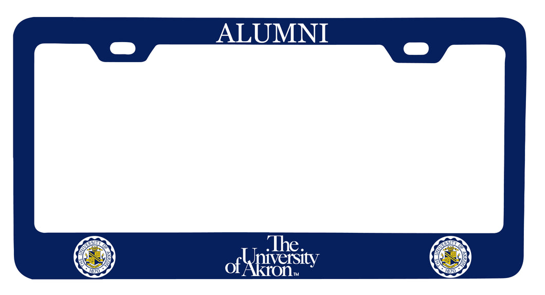 NCAA Akron Zips Alumni License Plate Frame - Colorful Heavy Gauge Metal, Officially Licensed
