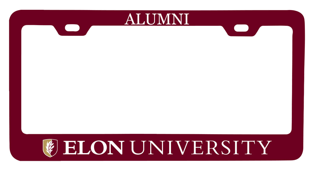 NCAA Elon University Alumni License Plate Frame - Colorful Heavy Gauge Metal, Officially Licensed